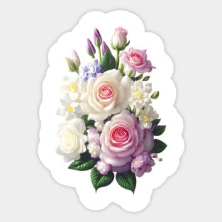 Elegant Rose Bouquet Sticker